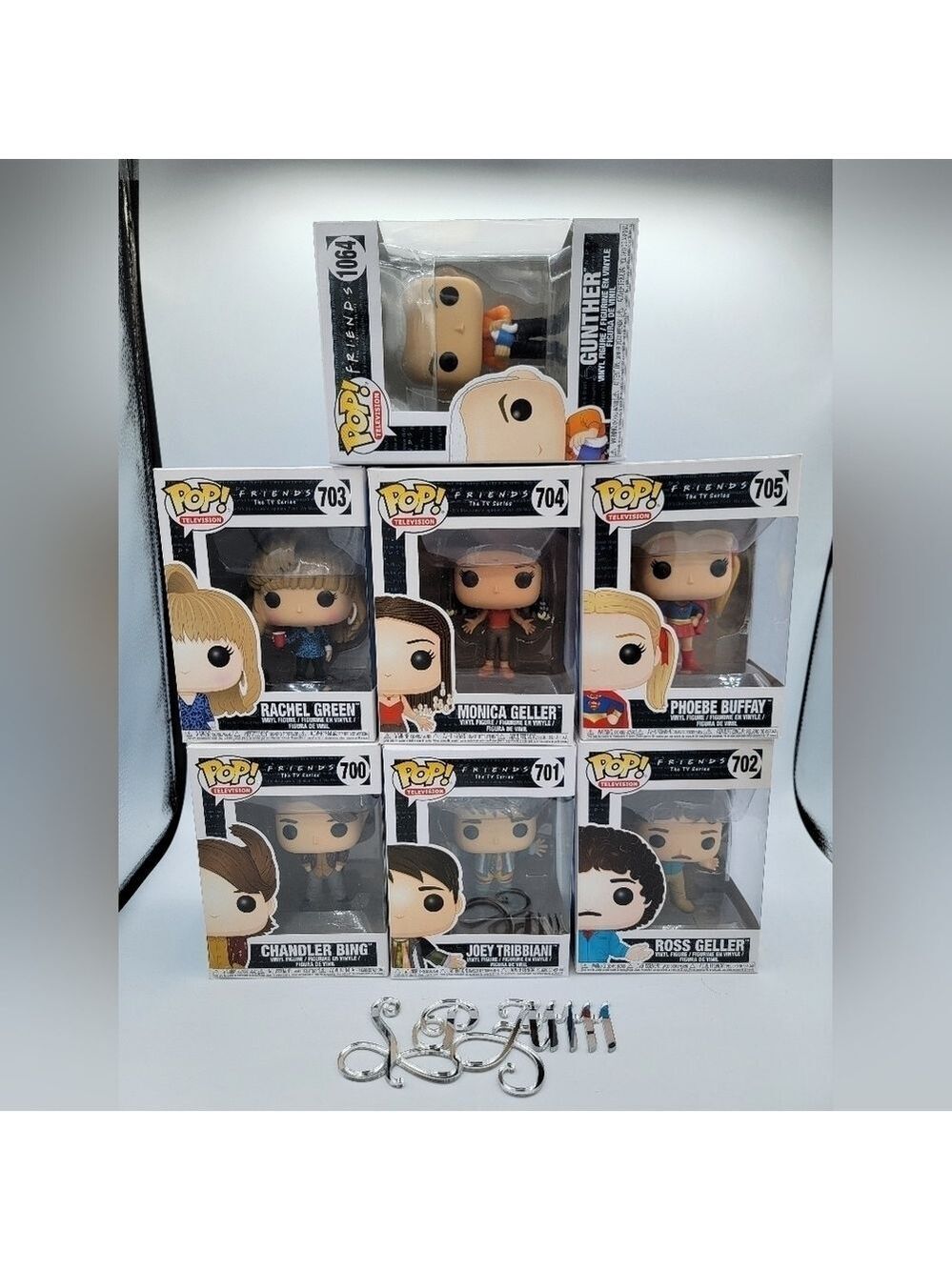 Funko Pop Friends Set & Gunther 700-705 Chandler Rachel Ross Joey Phoebe #1786